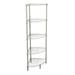 LeCeleBee Steel Wire 5-Tier Triangular Corner Storage Shelving Unit Home Organization Tower with Adjustable Height White