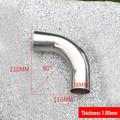 32/38/51MM stainless steel thin pipe exhaust pipe elbow 90 degree