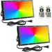 Ouside 2 Pack 100W RGB Flood Light RGB Color Changing Floodlight Smart RGB Floodlight with Remote Control for Stage Lighting Birthday Parties Posters Discos KTV Parties Clubs Weddings