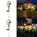 WSBDENLK 2Pcs Led Outdoor Solar Lights Outdoor Green Onions Light Solar Lights Flower Lights Led Outdoor Garden Decorative Lights for Yard Wed Solar Garden Lights Clearance Led Outdoor Lights