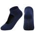 BKQCNKM No Show Socks Womens Ankle Socks Toe Socks Yoga Socks Ladies Solid Color Backless Grip Socks Yoga Ankle Sports Socks Ladies Anti Slip Slippers Socks No Show Socks Navy One Size