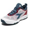 Diadora Men`s Speed Blushield Fly 4 AG Tennis Shoes White and Oceanview ( 11 )