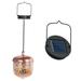 Solar Light Outdoor Hanging Solar Lantern Garden Outdoor Solar Light with Handle Retro Metal Waterproof Patio Yard Pathway Decorative 1 Pc Bronze