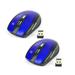 2 Pack 2.4GHz Wireless Cordless Optical Mouse Mice USB Wireless Bulk saleï¼ˆblueï¼‰