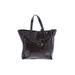 Innue Leather Satchel: Patent Gray Print Bags