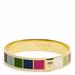 Coach Jewelry | Coach Multi-Colored Gold Tone Legacy Bangle | Color: Gold/Red | Size: Os