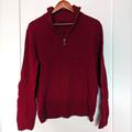 J. Crew Sweaters | J. Crew Wool Zip Neck Sweater - Red | Color: Red | Size: M