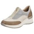 Plateausneaker RIEKER Gr. 39, beige (beige kombiniert) Damen Schuhe Plateau Slipper