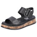 Sandale RIEKER EVOLUTION Gr. 37, schwarz Damen Schuhe Sandalen