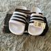 Adidas Shoes | Adidas Adilette Shower Slides Sandals Men 12 Women 13 White Black Stripes Nib | Color: Black/White | Size: 12