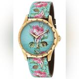 Gucci Accessories | Gucci G-Timeless Wristwatch 38mm (Ya1264085) Brand New W/ Box | Color: Blue/Gold | Size: Os