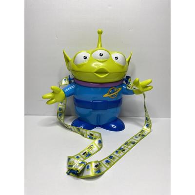 Disney Other | Disney Pixar Toy Story Alien Souvenir Popcorn Bucket With Strap | Color: Blue/Green | Size: Os