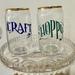 Anthropologie Dining | Anthropologie Beer Glasses With Gold Rim, Never Used | Color: Gold | Size: Os