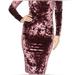 Michael Kors Dresses | Nwt Micheal Kors Panne Cordovan Velvet Dress | Color: Purple | Size: S
