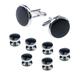 Mens Cufflinks and Studs Set for Tuxedo Shirts Business Wedding Party Cuff Links Classic Accessories Tie Clasp Collar Clips Gift 8PCS (Color : Style 1)
