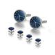 Man Cuff Link Set, Man Shirt Cufflinks Vintage Blue Cufflink Shirts Studs Button and Cufflinks for Mens Tie Clips 8PCS (Color : Style 5)