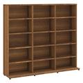 vidaXL CD Cabinet Brown Oak Engineered Wood Display Shelf Storage Unit