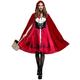 kzytamz Women's Gothic Red Riding Hood Costume Little Red Riding Hood Costume Christmas Halloween Party Dress (XL,Red)
