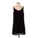 1.State Casual Dress - Shift V-Neck Sleeveless: Black Print Dresses - Women's Size Small