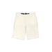 Barnum Shorts: Ivory Print Bottoms - Kids Girl's Size 6 - Dark Wash