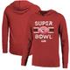 Majestic Threads Red Kansas City Chiefs Super Bowl LVIII Tri-Blend Soft Hand Langarm-Hoodie-T-Shirt für Herren