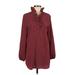 Mud Pie Casual Dress - Shirtdress: Red Dresses - Women's Size Small