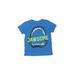 Crewcuts Short Sleeve T-Shirt: Blue Marled Tops - Kids Boy's Size 4