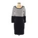 Rag & Bone Casual Dress - Sheath Scoop Neck 3/4 sleeves: Gray Stripes Dresses - Women's Size X-Small