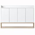 Latitude Run® Kobimtochi 47.45" Console Table Wood/Metal in White | 31.75 H x 47.45 W x 11.88 D in | Wayfair 67FE8468FBC9458BBE4E694B05498270