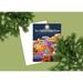 The Holiday Aisle® - 18 Colorful Village Merry Christmas Cards & Envelopes, Traditional City Town in Green/Red | Wayfair