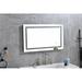 Orren Ellis LED Bathroom Mirror, Framed Gradient Front & Backlit LED Mirror Wall Mounted Lighted in Gray | 30 H x 1.2 D in | Wayfair