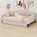 Alcott Hill® Breyona Daybed Upholstered/Linen in Brown | 33 H x 55.5 W x 81 D in | Wayfair 75488523927D47F4BCE6F8522688F58B