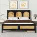 Bayou Breeze Arrik Platform Storage Bed w/ 2 Drawers Wood in Black | 45.7 H x 63 W x 85.4 D in | Wayfair 6BA94143AD27428F8783FA01AF94AB86