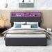 Ivy Bronx Giffer Platform Storage Bed Upholstered/Linen in Gray | 44.7 H x 55.1 W x 82.1 D in | Wayfair A2F2476B3F2A4D29A940522C07DF33C9