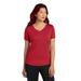 Sport-Tek LST353 Women's PosiCharge Competitor V-Neck Top in Deep Red size XS | Polyester