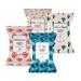 Facial Wipe Set- 4 Packs of Face Wipes Makeup Removing Wipes Soft and Hydrating Facial Cleansing Wipes Infused with Mint Lemon Citrus Watermelon and Tea Tree by Beauty Concepts