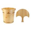 EHJRE Foot Soaking Tub Wood Foot Bath Foot Tub Bucket Portable Foot Bath Handmade Footbathing Wood Footbath Basin Footbath Bucket B