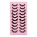 Melotizhi False Eyelashes Natural Wispy Fake Lashes Strips Fluffy Cat Eye Extensions Thick Soft Curly Fake Lashes Popular Style Strip Lashes Private Labels Faux Mink Eyelash Extension Strip