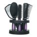 Walmeck Comb Mirror Combs Mirror Set Salon Hair Brushes Professional Salon Hair Stand Set Comb Set Professional Salon Hair Combs Mirror Tool Stand Set 5 Hair Combs Brushes Salon Tool Salon Tool Stand