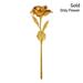 Craft Wedding Lover Gifts Dipped Long Stem Valentine s Day Gift Handcraft 24K Gold Foil Rose Flower GOLD ONLY FLOWER