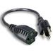 Micro Connectors Inc. 1-feet Heavy Duty AC Power Extension Cord UL Approved (M05-113EPR)