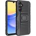 Case for Samsung Galaxy A15 5G Phone Nakedcellphone Rugged Hybrid Ring Grip Cover with Stand and Built-In Mounting Plate - Black