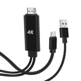 USB-C to 4K HDMI Adapter for Samsung Galaxy Z Flip5/Flip4/Flip 3 5G - AV Cable TV Video Hub TYPE-C Charger Port Projector Converter for Galaxy Z Flip5/Flip4/Flip 3 5G