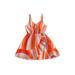 Peyakidsaa Baby Kids Girlâ€™s Slip Dress Sleeveless Striped Ruffled A-line Dress
