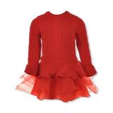 Bonnie Jean Girls Cable-Knit Dress - red 4t (Toddler)