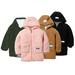 KYAIGUO 3-12Y Girls Boys Autumn Winter Fleece Jackets Coats Kids Toddler Warm Fleece Outwears with Hoodie Mid-Length Pocket Zip Jackets