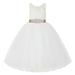 Ekidsbridal Ivory V-Back Lace Tutu Flower Girl Dresses for Wedding Ceremony Mini Bridal Gown 212R3 10