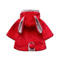 QUYUON Toddler Boy Fall Jacket Clearance Long Sleeve Fleece Jacket Toddler Baby Girls Winter Bow Ears Hooded Thicken Warm Outerwear Hoodie Jacket Coat Cloak Red 6-12 Months