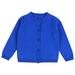 QUYUON Toddler Winter Coat Discounts Long Sleeve Sweaters Jacket Toddler Girl Boy Baby Infant Kids and Winter Sweater Cardigan Solid Color Children s Sweater Blue 6T