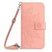 TECH CIRCLE Galaxy S24 Wallet Case Floral Flower Magnetic Cover Cash Card Slots Holder Shoulder Strap Kickstand Protective Women Girl Phone Cover for Galaxy S24 6.1 2024 Pink